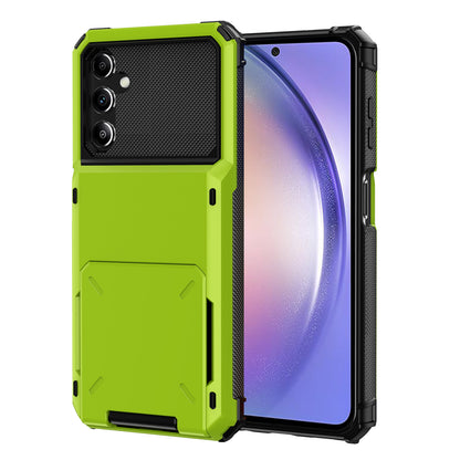 For Samsung Galaxy A54 5G TPU + PC Phone Case Cellphone Flip Card Holder Protective Shell