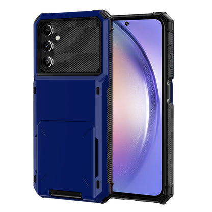For Samsung Galaxy A54 5G TPU + PC Phone Case Cellphone Flip Card Holder Protective Shell