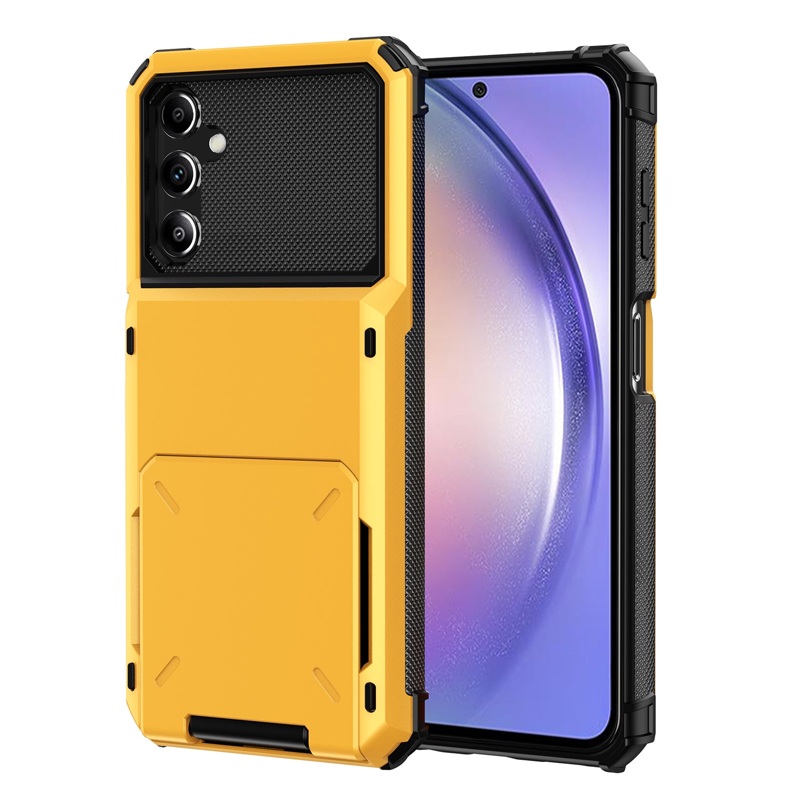 For Samsung Galaxy A54 5G TPU + PC Phone Case Cellphone Flip Card Holder Protective Shell