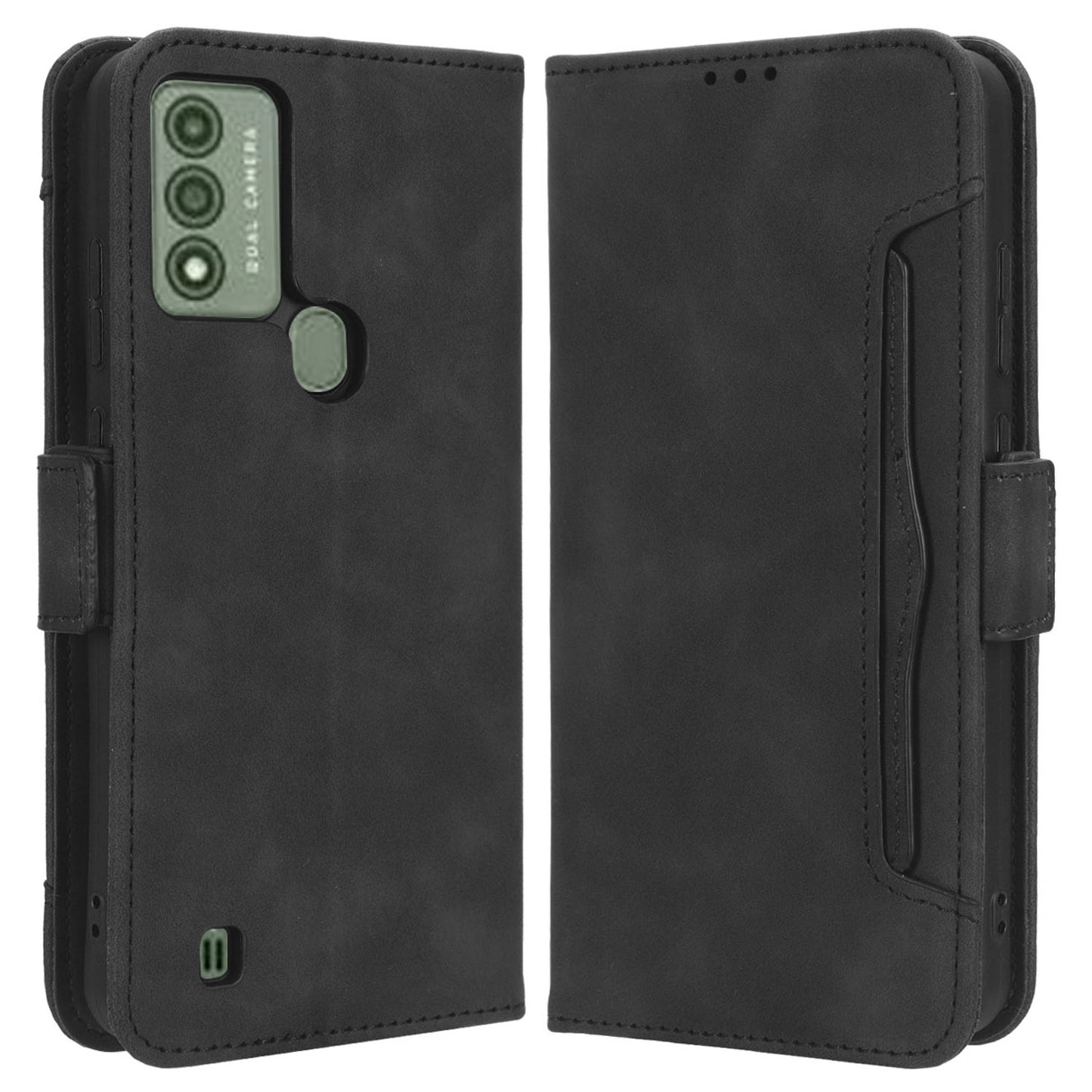 For Wiko Voix U616AT PU Leather Flip Folio Case Stand Multiple Card Slots Wallet Phone Cover
