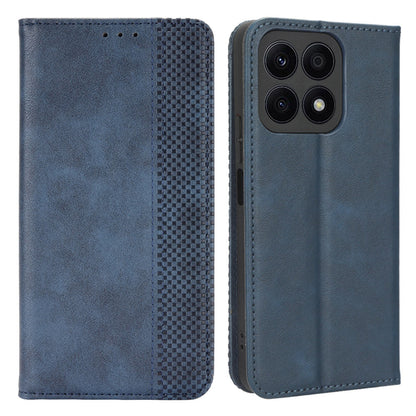 For Honor X8a 4G Retro PU Leather Flip Phone Case Stand Book Style Wallet Phone Cover