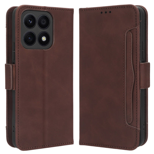 For Honor X8a 4G Wallet Flip Phone Cover PU Leather Stand Multiple Card Slots Case