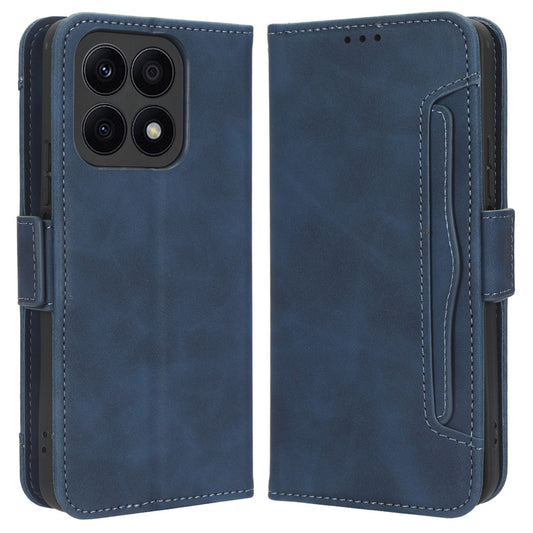 For Honor X8a 4G Wallet Flip Phone Cover PU Leather Stand Multiple Card Slots Case