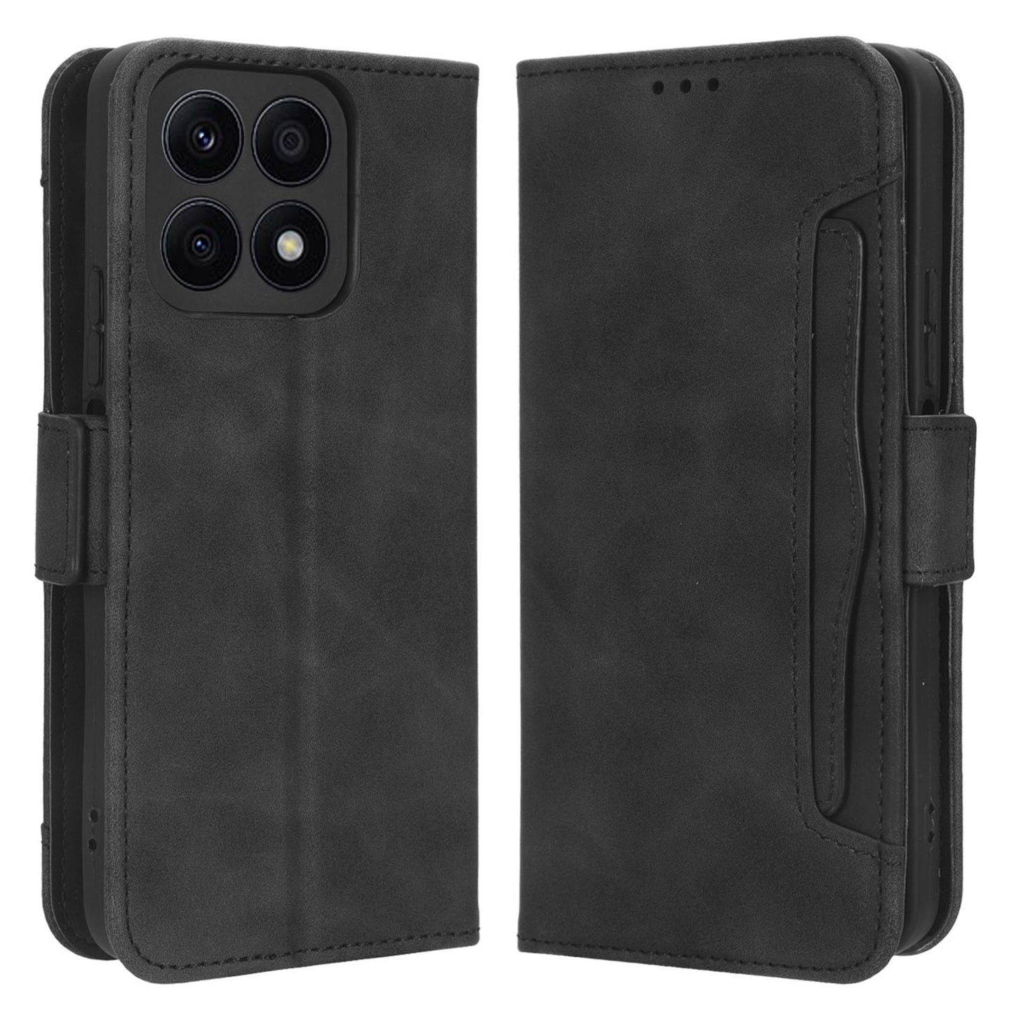 For Honor X8a 4G Wallet Flip Phone Cover PU Leather Stand Multiple Card Slots Case