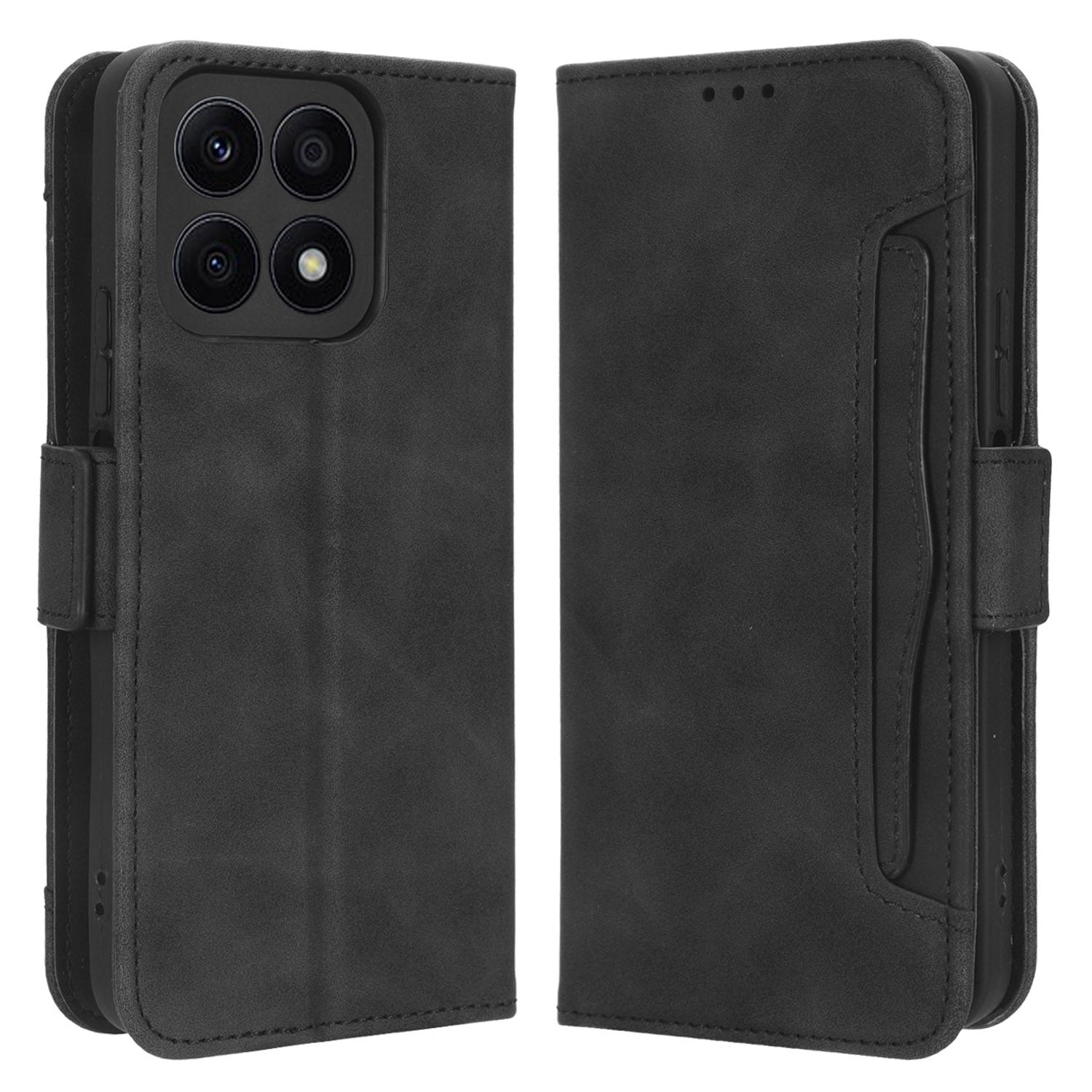 For Honor X8a 4G Wallet Flip Phone Cover PU Leather Stand Multiple Card Slots Case