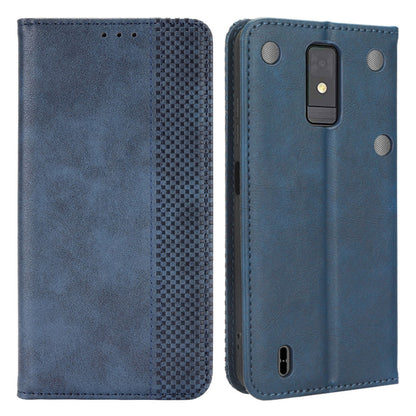 For ZTE Blade A32 Wallet Phone Case Retro Flip PU Leather Magnetic Absorption Stand Cover