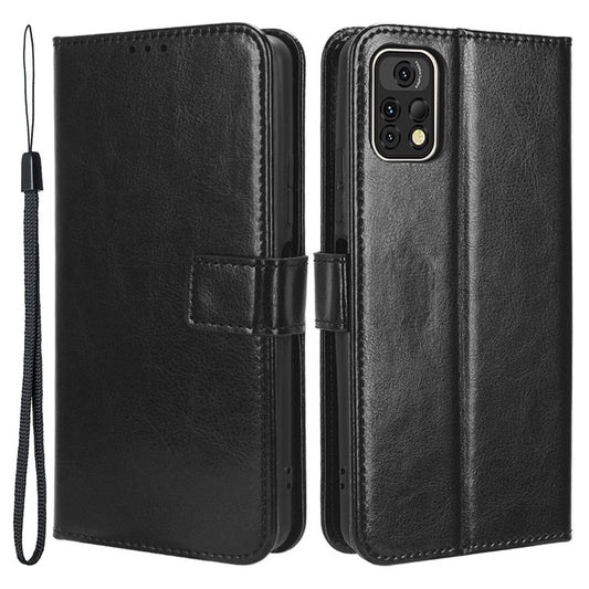 For Umidigi A13 Pro PU Leather Flip Cover Crazy Horse Texture Wallet Stand Phone Case