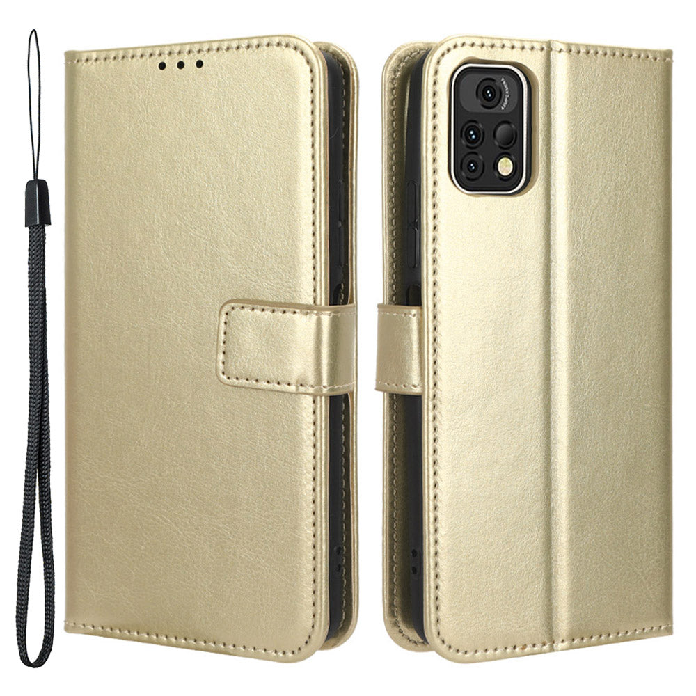 For Umidigi A13 Pro PU Leather Flip Cover Crazy Horse Texture Wallet Stand Phone Case