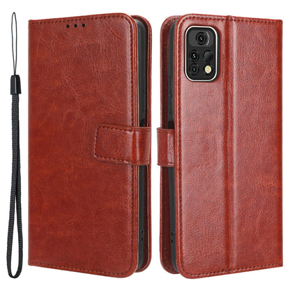 For Umidigi A13 Pro PU Leather Flip Cover Crazy Horse Texture Wallet Stand Phone Case