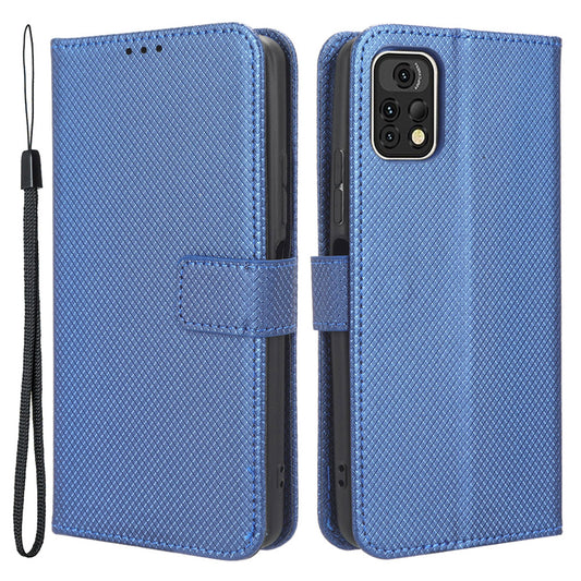 For Umidigi A13 Pro Phone Case Wallet PU Leather Diamond Texture Stand Flip Folio Cover