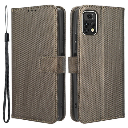 For Umidigi A13 Pro Phone Case Wallet PU Leather Diamond Texture Stand Flip Folio Cover