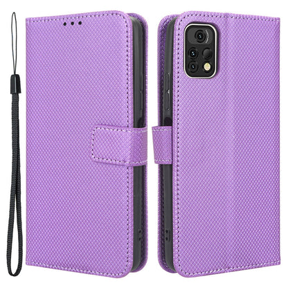 For Umidigi A13 Pro Phone Case Wallet PU Leather Diamond Texture Stand Flip Folio Cover
