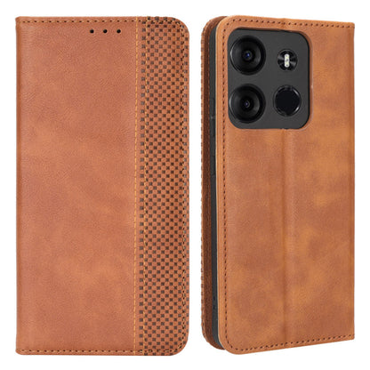 For Tecno Spark Go 2023 4G Vintage PU Leather Magnetic Flip Cover Stand Wallet Phone Case