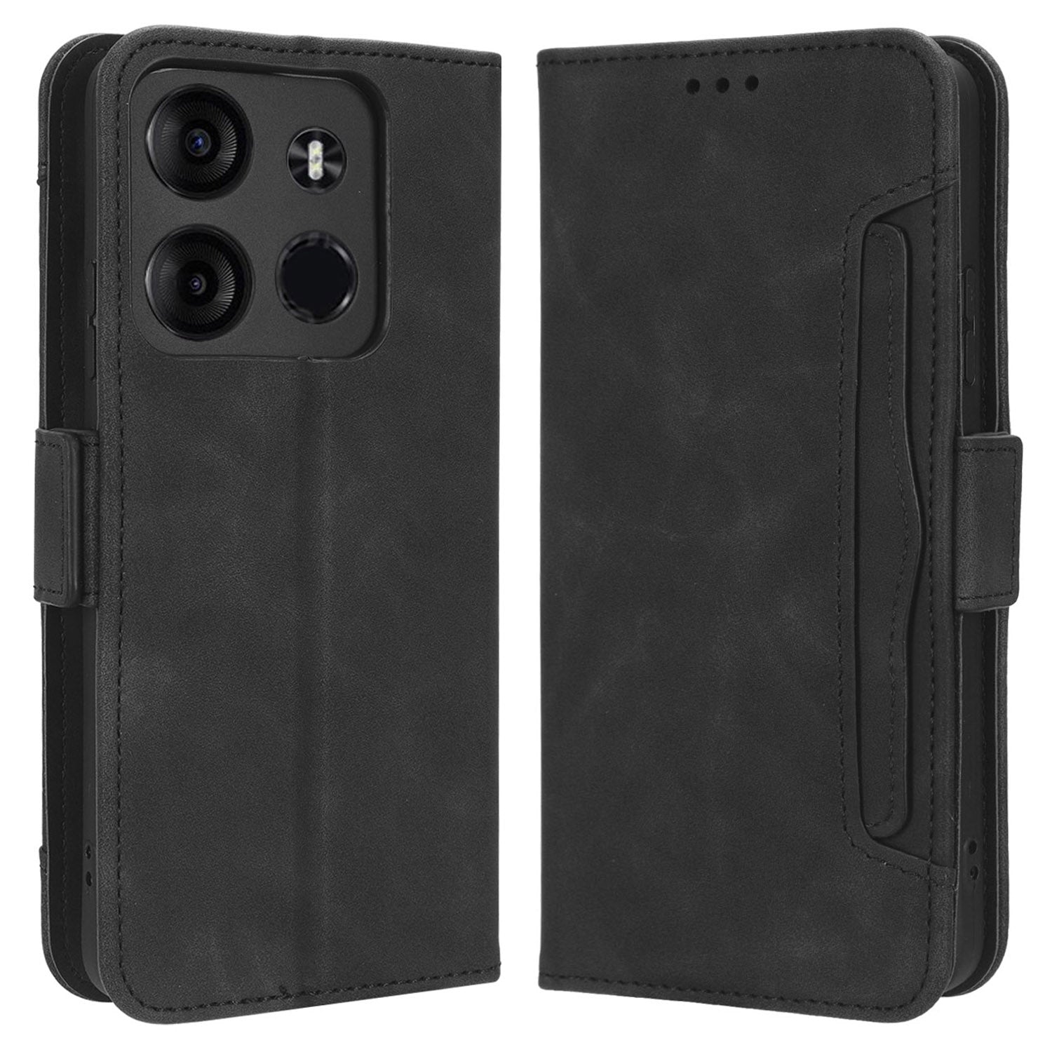 For Tecno Spark Go 2023 4G Wallet Case with Multiple Card Holder PU Leather Stand Flip Phone Cover