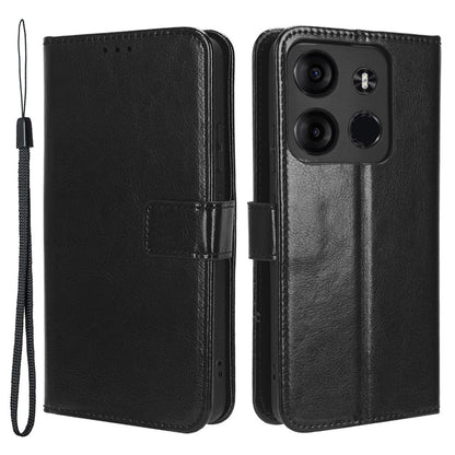 For Tecno Spark Go 2023 4G PU Leather Wallet Phone Case Crazy Horse Texture Flip Stand Cover