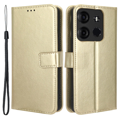 For Tecno Spark Go 2023 4G PU Leather Wallet Phone Case Crazy Horse Texture Flip Stand Cover