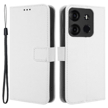 For Tecno Spark Go 2023 4G Flip Wallet Case PU Leather Diamond Texture Stand Magnetic Phone Cover