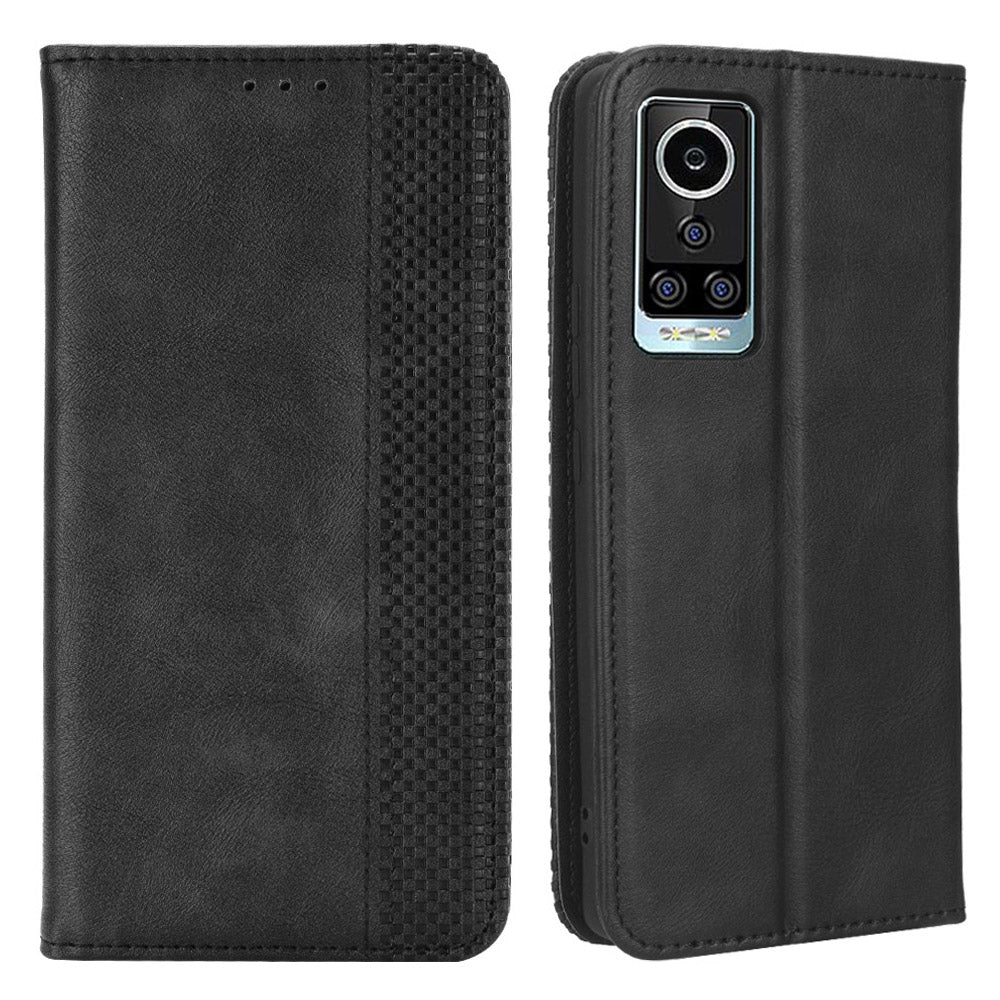 For BLU Bold N2 Retro Wallet Phone Case PU Leather Magnetic Absorption Stand Cover