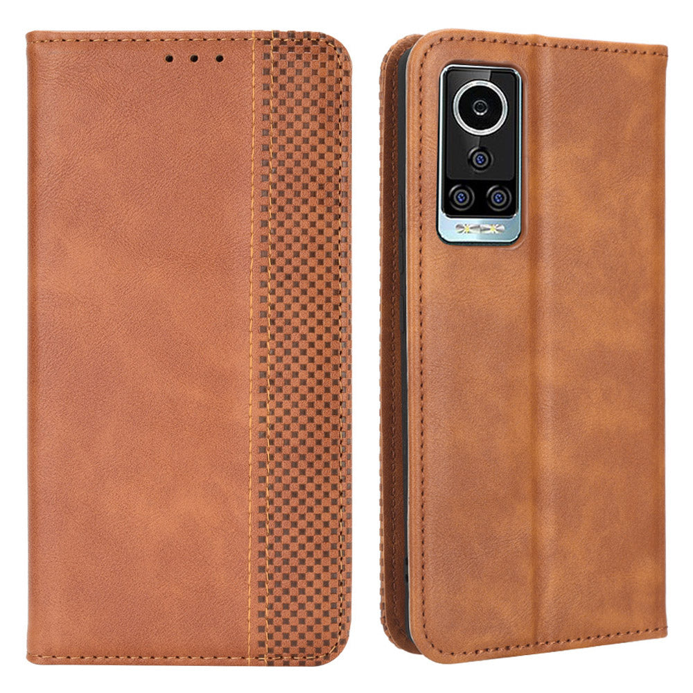 For BLU Bold N2 Retro Wallet Phone Case PU Leather Magnetic Absorption Stand Cover