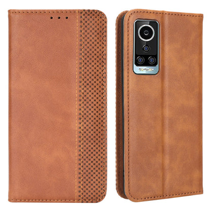 For BLU Bold N2 Retro Wallet Phone Case PU Leather Magnetic Absorption Stand Cover