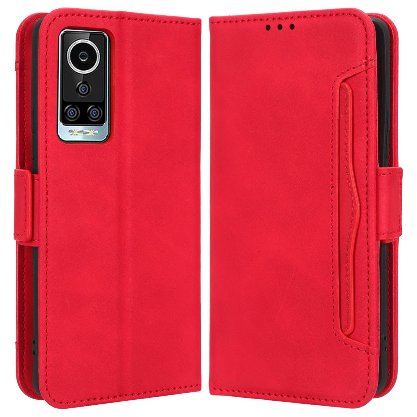 For BLU Bold N2 PU Leather Phone Stand Cover Multiple Card Slots Anti-drop Wallet Case