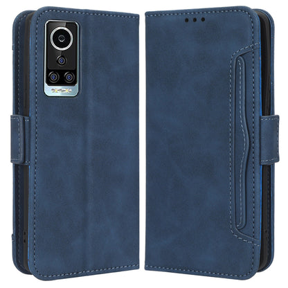 For BLU Bold N2 PU Leather Phone Stand Cover Multiple Card Slots Anti-drop Wallet Case