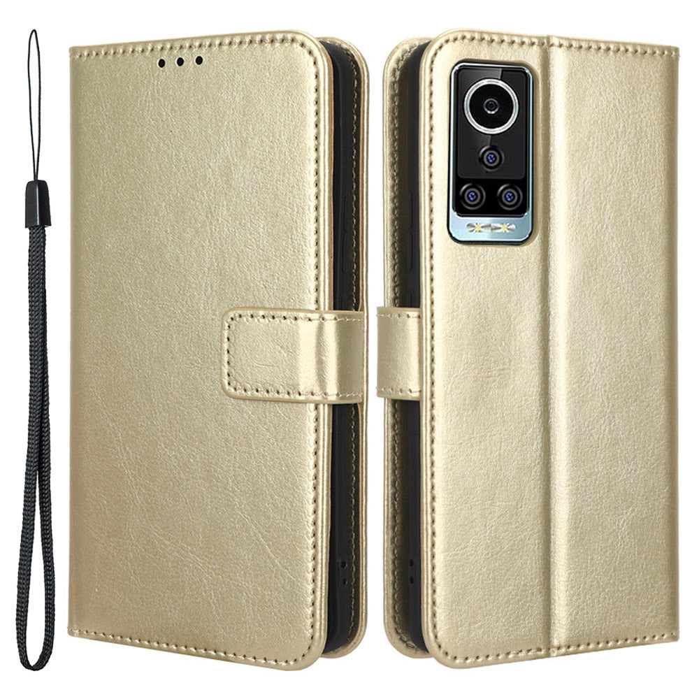 For BLU Bold N2 Crazy Horse Texture Phone Case PU Leather Stand Wallet Protective Cover