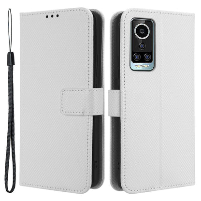For BLU Bold N2 PU Leather Wallet Shockproof Cover Diamond Texture Phone Stand Case