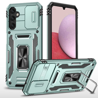 Armor Series Anti-scratch Phone Case for Samsung Galaxy A34 5G Kickstand Phone Cover with Slide Camera Protector