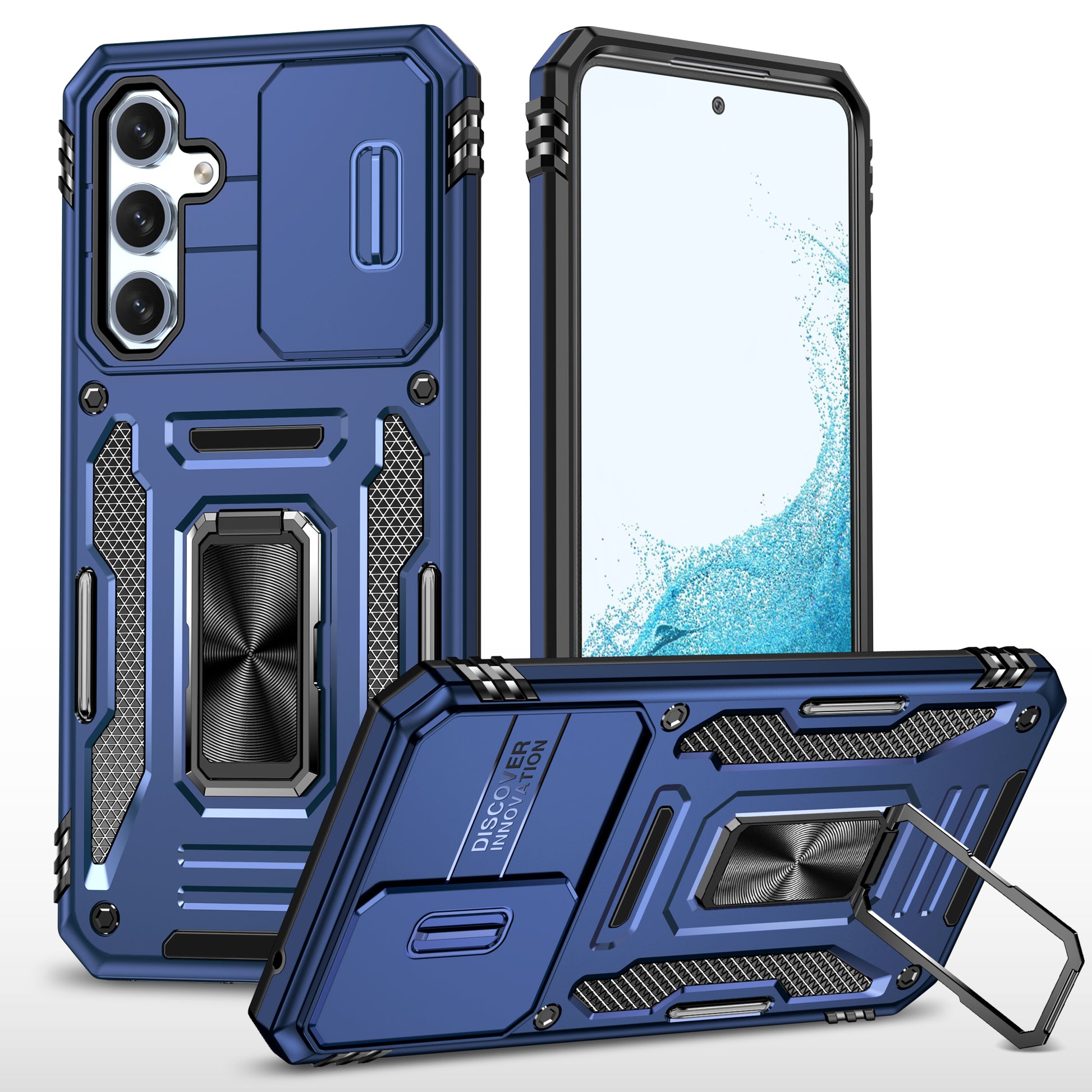 Armor Series Phone Case for Samsung Galaxy A54 5G , PC + TPU Shockproof Phone Cover Kickstand
