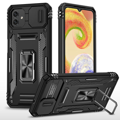 Shockproof Phone Case for Samsung Galaxy A04 4G (164.4 x 76.3 x 9.1 mm) / M13 5G , Armor Series PC + TPU Cover Kickstand