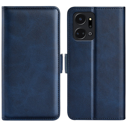 For Honor X7a 4G Phone Case Leather Calf Texture Magnetic Stand Wallet Cell Phone Cover