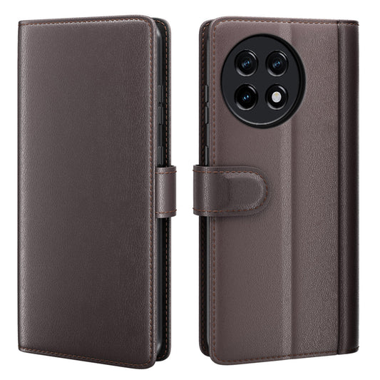 For OnePlus Ace 2 5G / 11R 5G Phone Case Genuine Split Leather Shockproof Phone Cover Stand Wallet