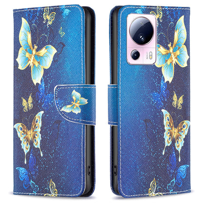 For Xiaomi 13 Lite / Civi 2 5G Wallet Phone Case Pattern Printing PU Leather Flip Stand Cover
