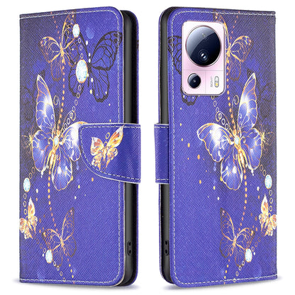 For Xiaomi 13 Lite / Civi 2 5G Wallet Phone Case Pattern Printing PU Leather Flip Stand Cover