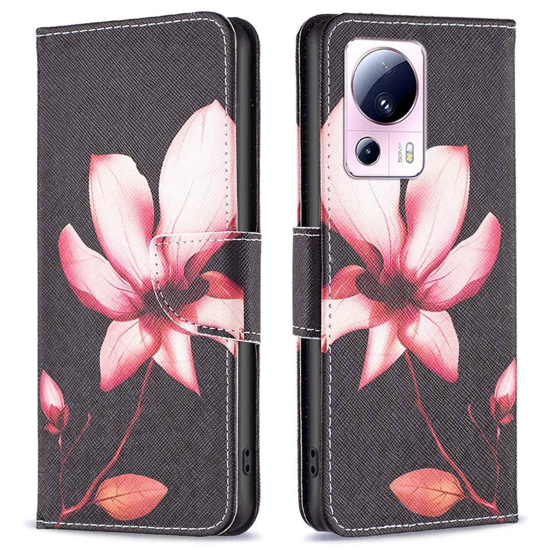 For Xiaomi 13 Lite / Civi 2 5G Wallet Phone Case Pattern Printing PU Leather Flip Stand Cover