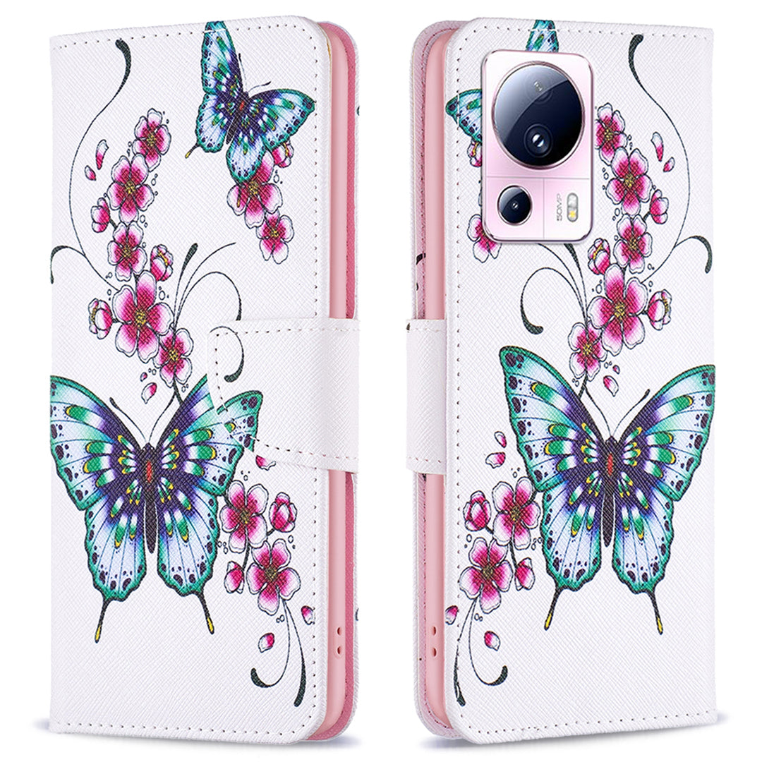 For Xiaomi 13 Lite / Civi 2 5G Wallet Phone Case Pattern Printing PU Leather Flip Stand Cover