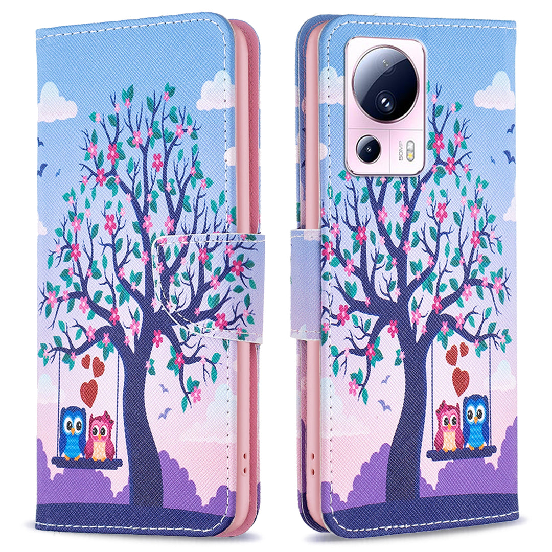 For Xiaomi 13 Lite / Civi 2 5G Wallet Phone Case Pattern Printing PU Leather Flip Stand Cover