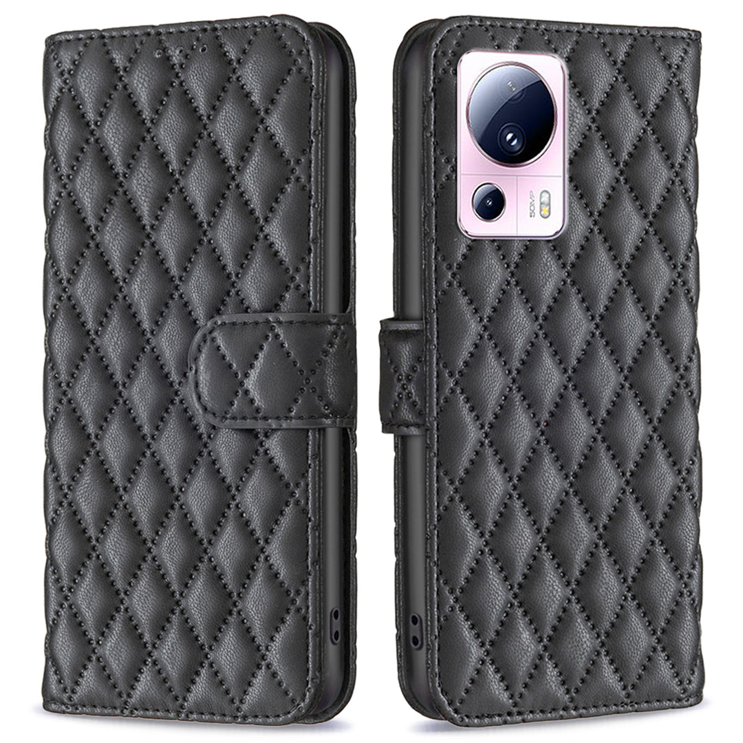 BINFEN COLOR BF Style-14 Phone Case for Xiaomi 13 Lite / Civi 2 5G , Leather Stand Wallet Cover