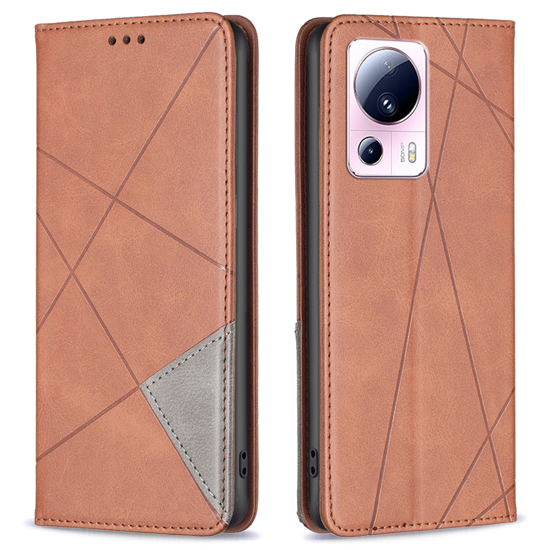 BF Imprinting Pattern Series-1 for Xiaomi 13 Lite / Civi 2 5G Stand Leather Phone Case Card Holder Phone Cover
