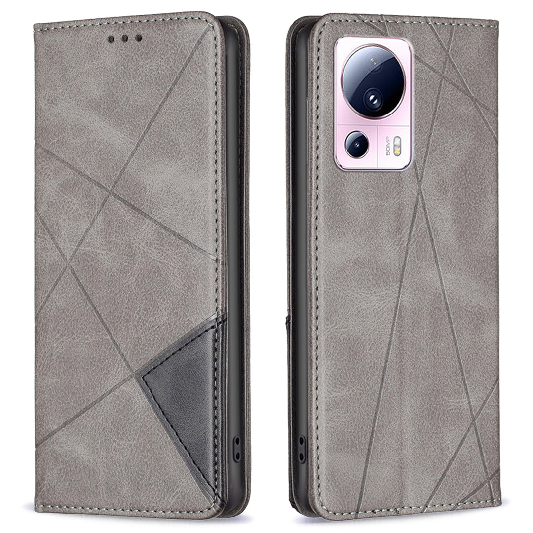 BF Imprinting Pattern Series-1 for Xiaomi 13 Lite / Civi 2 5G Stand Leather Phone Case Card Holder Phone Cover