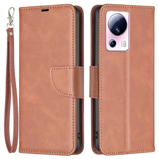 BF Leather Series-4 for Xiaomi 13 Lite / Civi 2 5G Stand Phone Case PU Leather Wallet Phone Cover with Strap