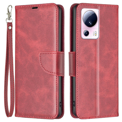 BF Leather Series-4 for Xiaomi 13 Lite / Civi 2 5G Stand Phone Case PU Leather Wallet Phone Cover with Strap