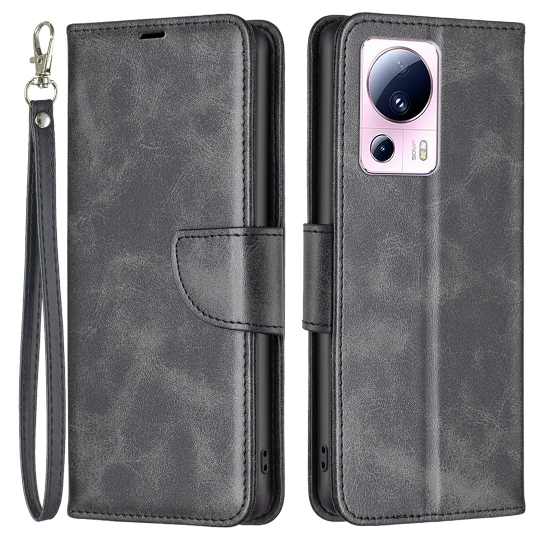 BF Leather Series-4 for Xiaomi 13 Lite / Civi 2 5G Stand Phone Case PU Leather Wallet Phone Cover with Strap