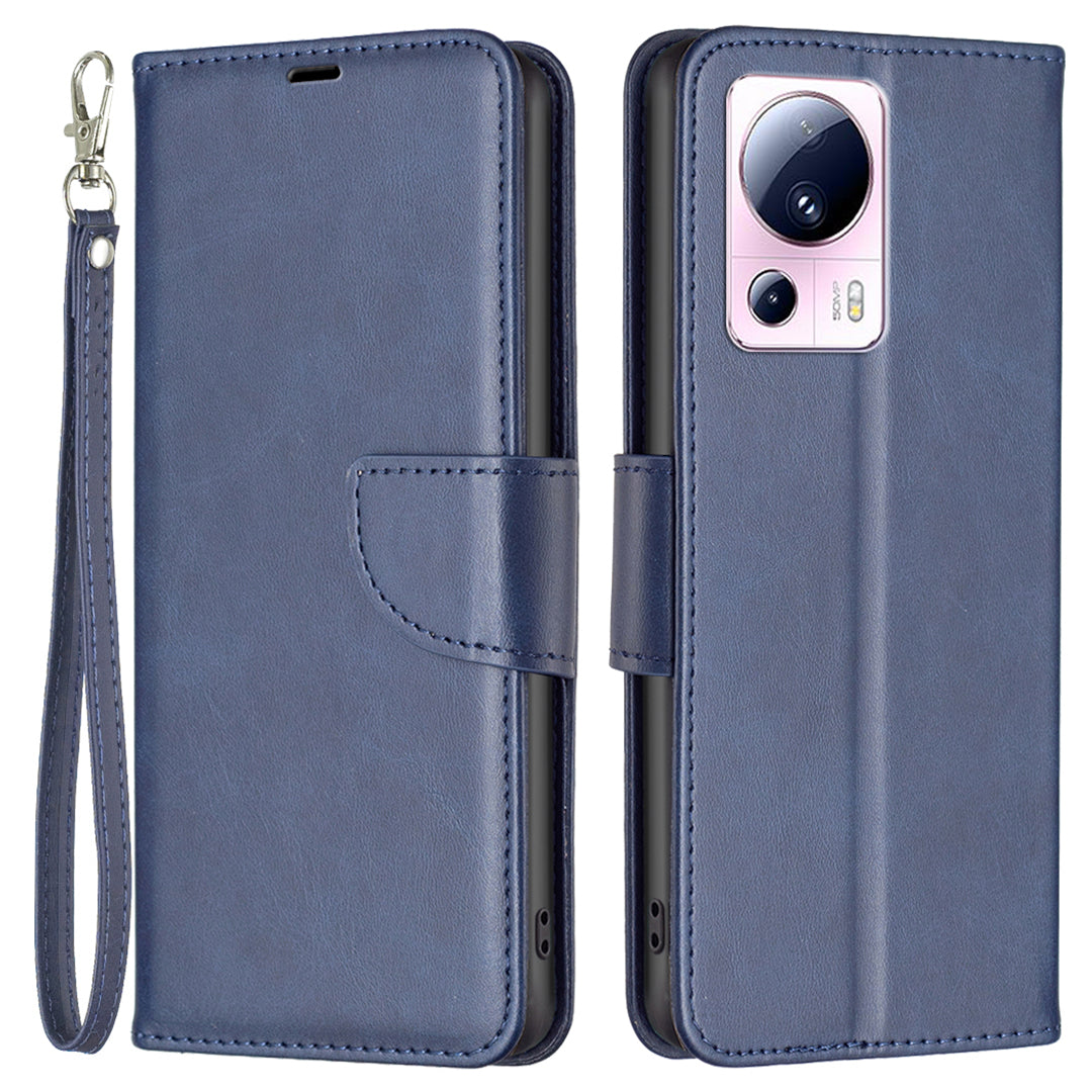 BF Leather Series-4 for Xiaomi 13 Lite / Civi 2 5G Stand Phone Case PU Leather Wallet Phone Cover with Strap