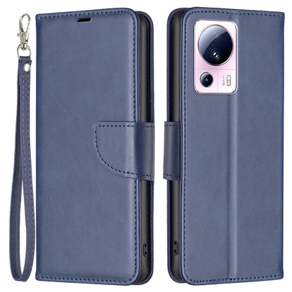 BF Leather Series-4 for Xiaomi 13 Lite / Civi 2 5G Stand Phone Case PU Leather Wallet Phone Cover with Strap