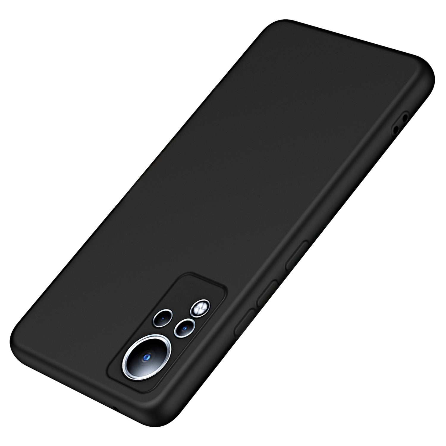 For Infinix Note 11 Rubberized TPU Phone Case 2.2mm Thickness Back Cover with Fiber Lining