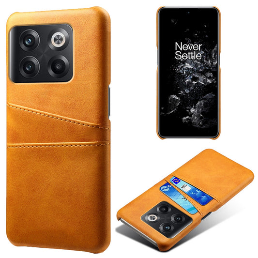 For OnePlus 10T 5G / Ace Pro 5G Phone Back Cover Dual Card Slots PC+PU Leather Phone Case