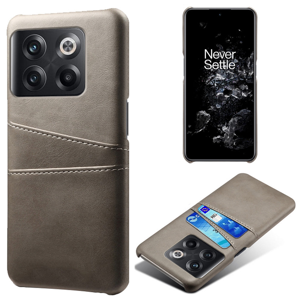 For OnePlus 10T 5G / Ace Pro 5G Phone Back Cover Dual Card Slots PC+PU Leather Phone Case