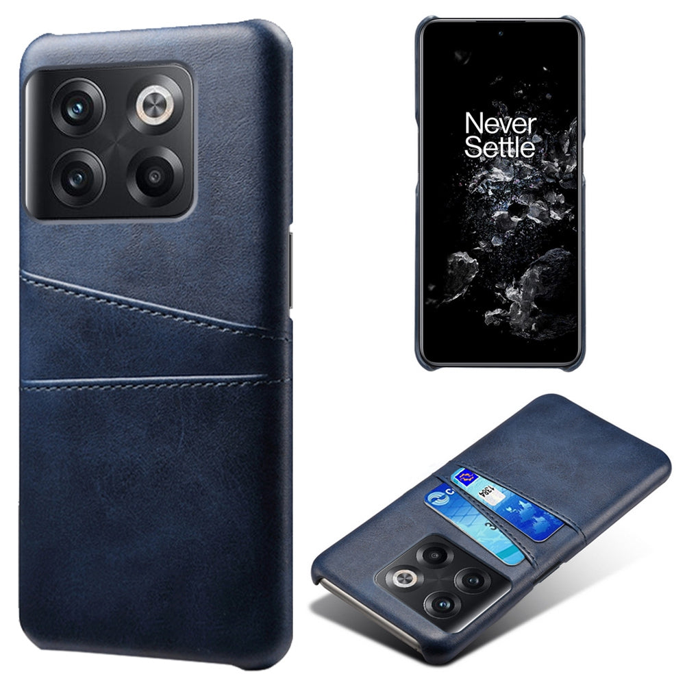 For OnePlus 10T 5G / Ace Pro 5G Phone Back Cover Dual Card Slots PC+PU Leather Phone Case